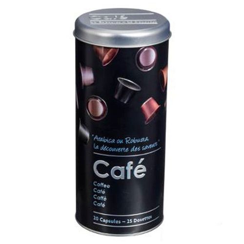 Boîte À Capsules De Café "Relief Ii" 17cm Noir