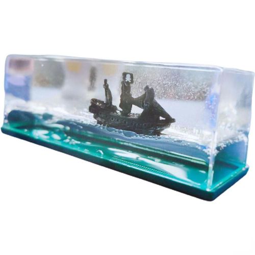 Perle Noire - Bouteille De Dérive De Fluide Décoration De Bureau, Bateau De Croisière Titanic, Décor De Sablier, Fluide Flottant, Décompression, Jouet, Cadeau