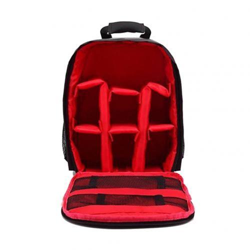 Rouge - Sac à dos professionnel pour appareil photo reflex numérique pour hommes et femmes, sac en nylon souple étanche, sac de voyage, extérieur, photographie