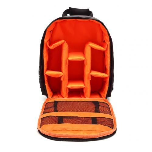 Orange - Sac à dos professionnel pour appareil photo reflex numérique pour hommes et femmes, sac en nylon souple étanche, sac de voyage, extérieur, photographie