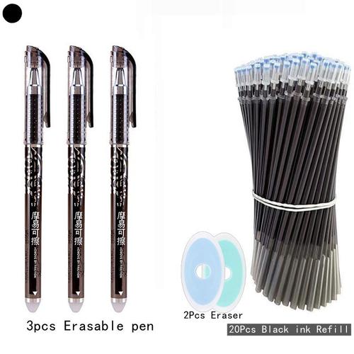 25pc-Encre Noire-K Stylo Gel Magique Effaçable Avec Dessin D'ours Mignon, Fournitures Scolaires Et De Bureau, Papeterie Kawaii, Tous Les Jours, Le Plus Récent