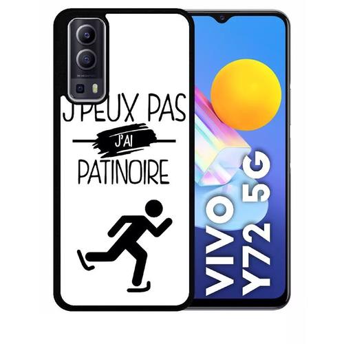 Coque Vivo Y72 5g - J Peux Pas J Ai Patinoire 1 - Silicone - Noir