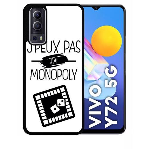 Coque Vivo Y72 5g - J Peux Pas J Ai Monopoly 1 - Silicone - Noir