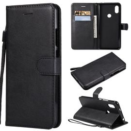 Saturcase Coque Pour Xiaomi Redmi S2, Pu Cuir Magnétique Flip Portefeuille Support Porte-Carte Protecteur Housse Étui Avec Dragonne Pour Xiaomi Redmi S2 (Noir)