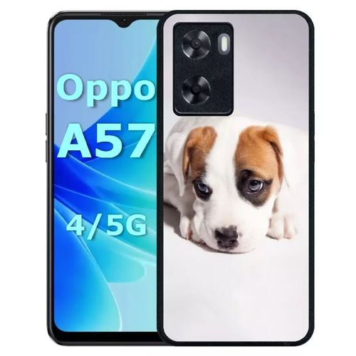 Coque Pour Oppo A57 - Chiot - Silicone - Noir