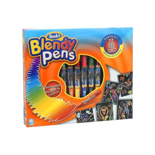 Blendy Pens Cartes Créatives 3d | Venteo | 10 Feutres | Réutilisable | Créatif Pour Enfants | A Partir De 3 Ans | Kit De Coloriage