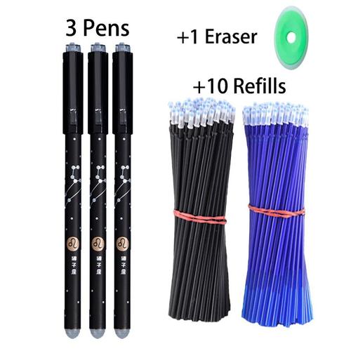 Lion Noir Stylos Gel Effaçables Constellation, Ensemble De Recharge, École, Bureau, Outils D'écriture, Cadeaux Staacquering, 0.5mm, 14 Pièces Par Ensemble