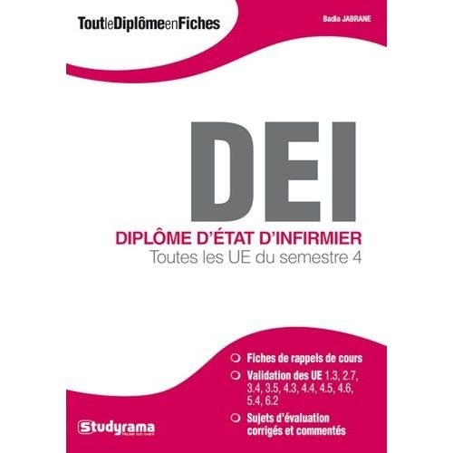 Diplôme D'etat D'infirmier Dei - Toutes Les Ue Du Semestre 4
