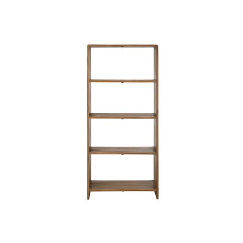Bibliothèque En Teck Recyclé 4 Tablettes L88 Noir