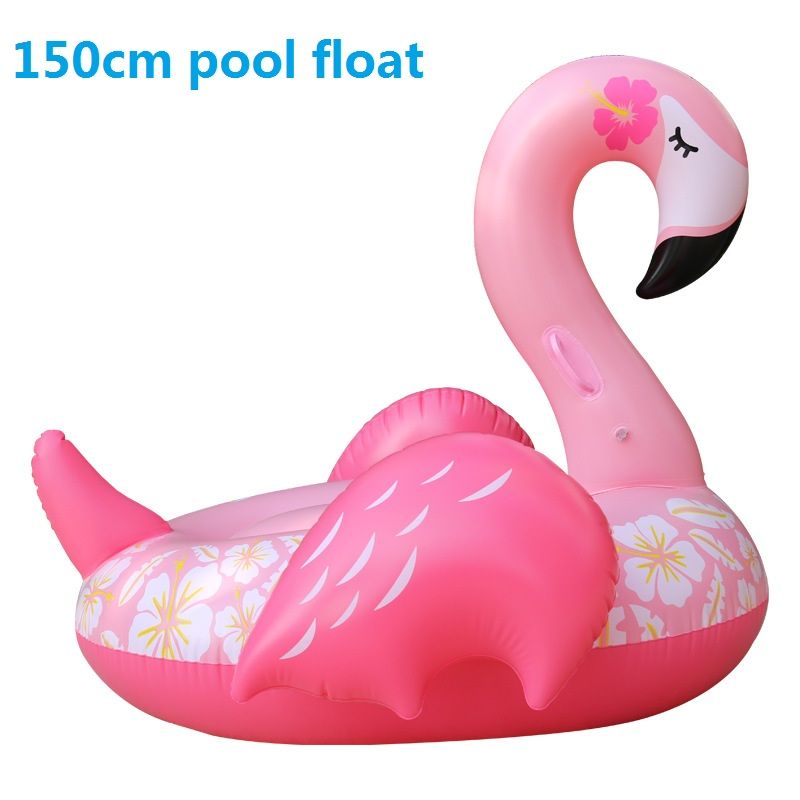 Flamant Rose 150cm - Flotteur Gonflable Pour Adultes, Jouets De Fête En Piscine, Matelas Pneumatique, Anneau De Natation