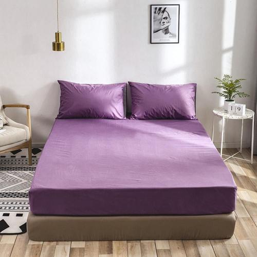 Violet - Drap De Lit Élastique Imperméable, Couleur Unie, Doux, Confortable, Lavable, Protège Matelas, Dessus De Lit