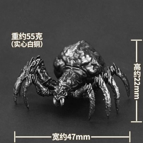 Araignée tachetée rouge - Jouet monstre en métal, modèle de soldat, produit fini, jeu de bureau, pièce'échecs, voiture, ornement, bijoux, cadeau pour garçon