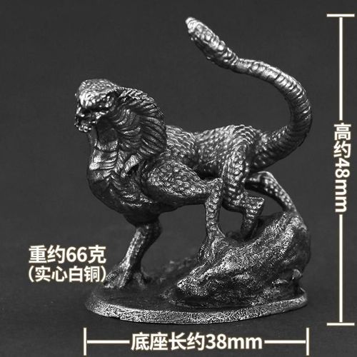 Serpent à sonnette - Jouet monstre en métal, modèle de soldat, produit fini, jeu de bureau, pièce'échecs, voiture, ornement, bijoux, cadeau pour garçon