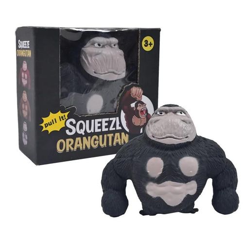 Noir - Grand Jouet Anti Stress Géant, Anti Stress, Orang Outan, Décompression, Roi, Squishy, Singe Élastique, Drôle, Gorille, Chimpanzé