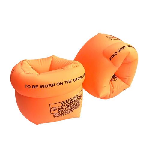 Orange - Brassard Piscine Enfants Bouee Gonflable Piscine Anneau De Bras De Natation Pour Enfants, Pliable, Gonflable, En Pvc, Sécurité, Durable, Manches À Air Flottantes, 2 Pièces