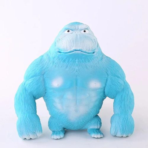 Bleu Grande Taille - Grand Jouet Anti Stress Géant, Anti Stress, Orang Outan, Décompression, Roi, Squishy, Singe Élastique, Drôle, Gorille, Chimpanzé