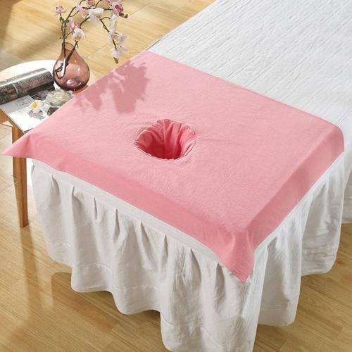 Rose - Drap De Table Confortable En Pur Coton Pour Spa, Demi Massage, Respirant, Cosmétique, Salon De Beauté, Serviette Pour Le Visage, 50x70cm