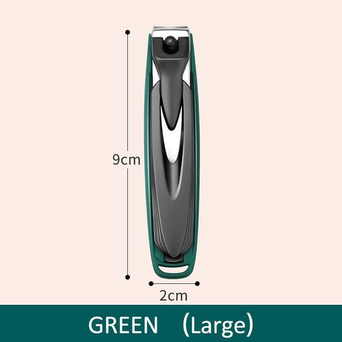 Coupe-Ongles Colorés Anti-Éclaboussures En Acier Inoxydable,Outil De Manucure,Design Détachable - Type Green (Large) #A 