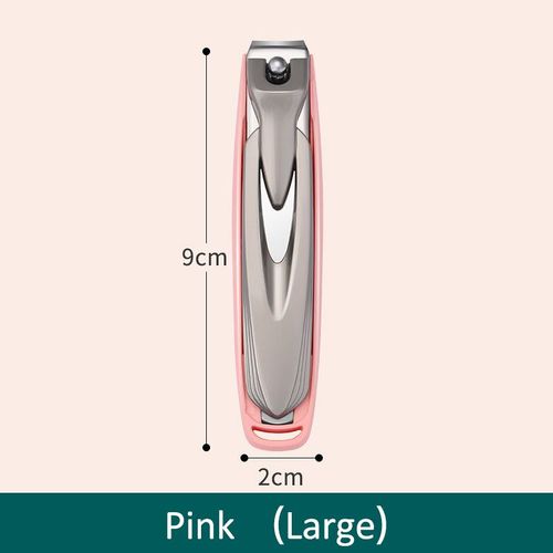 Coupe-Ongles Colorés Anti-Éclaboussures En Acier Inoxydable,Outil De Manucure,Design Détachable - Type Pink (Large) #B 