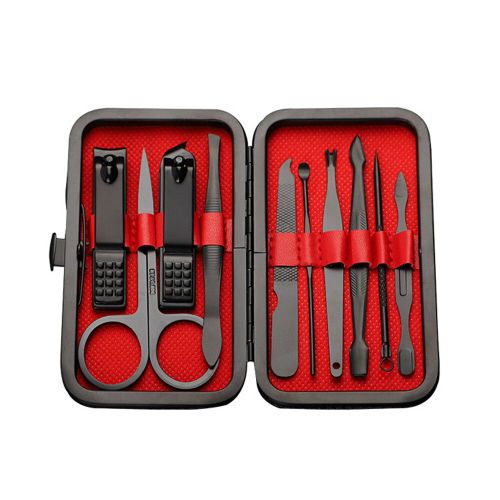 7/10pcs Coupe-Ongles Pédicure Ciseaux En Acier Au Carbone À Ongles Manucure Outil Ensemble Portable Pratique Pour Les Femmes Homme Produits De Beauté - Type 10pcs 