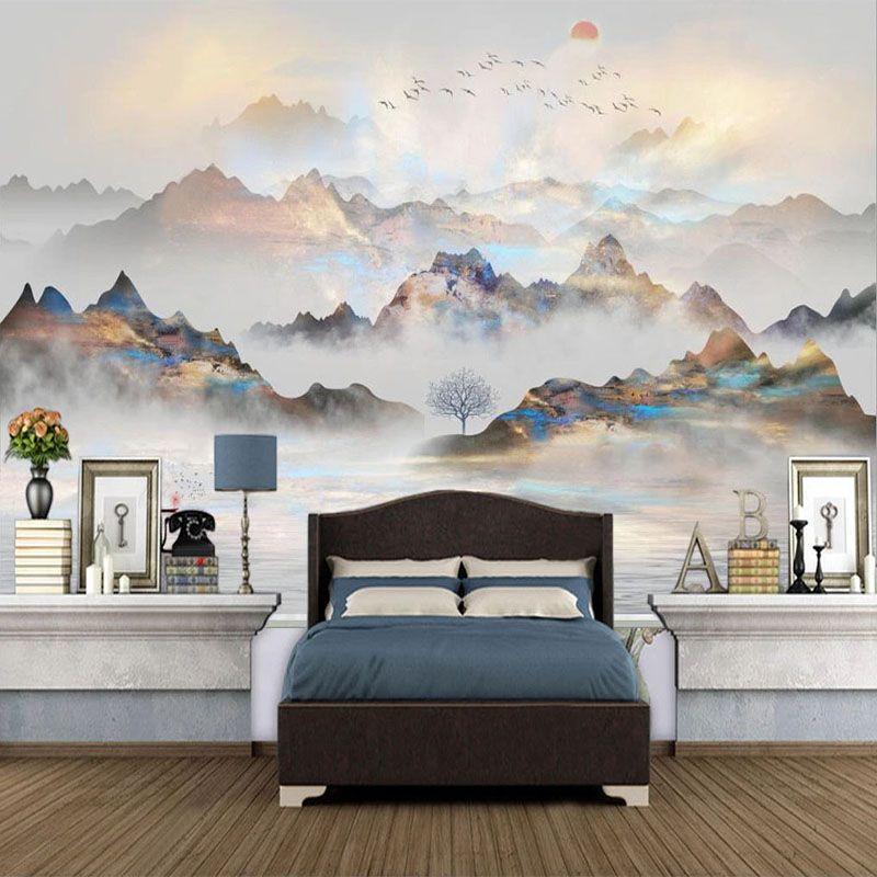 Tissu mural de style chinois TV fond mur chambre salon papier peint film et  télévision mur vêtements pivoine atmosphère affaires hôtel