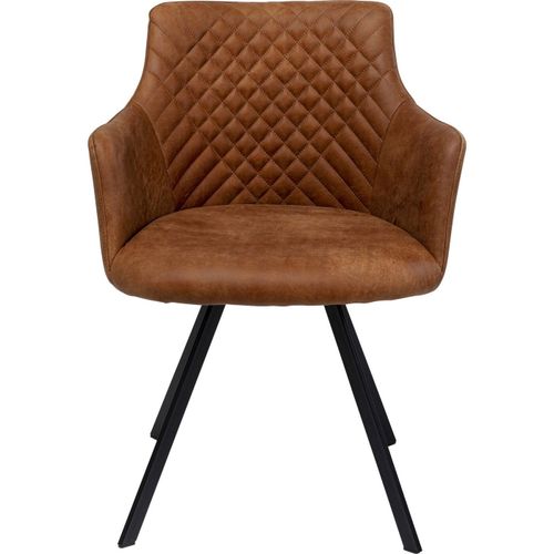 Chaise Avec Accoudoirs Pivotante Coco Marron Kare Design