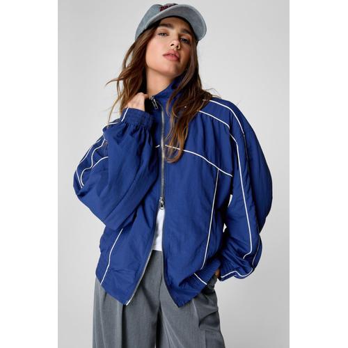 Nylon Windbreaker Jacket - Bleu Marine - 36