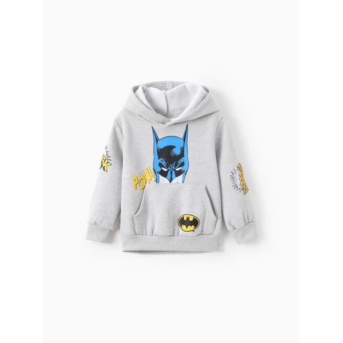 Justice League Toddler,Kid Boy 1pc Batman,Superman Pattern Sweat-Shirt À Capuche
