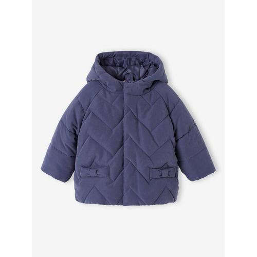 Manteau 3 En 1 Bébé Matelassé Bleu Ardoise