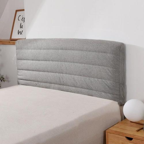 Gris - 200x60cm - Housse De Tête De Lit En Coton Et Lin, Couverture De Tête De Lit Moderne, Épaisse, Douce, Protection Contre La Poussière, Décoration De Chambre À Coucher