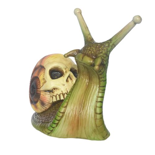 Vert - Sculpture Gothique De Crâne'escargot, Décoration De Patio, Figurine'halloween, Artisanat, Squelette'horreur, Ornement De Bureau