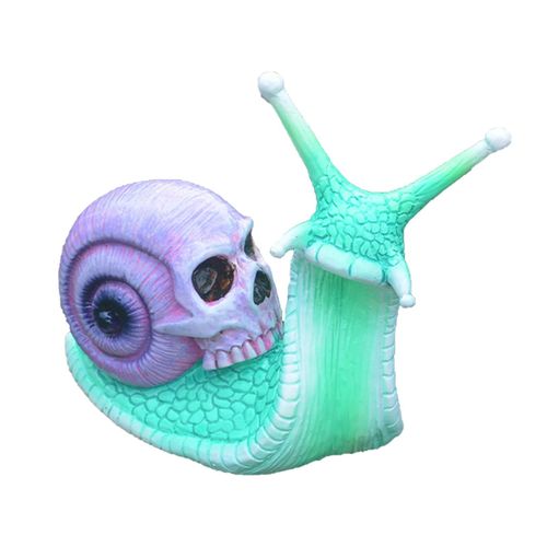 Violet - Sculpture Gothique De Crâne'escargot, Décoration De Patio, Figurine'halloween, Artisanat, Squelette'horreur, Ornement De Bureau