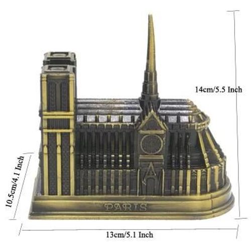 Notre Dame - Statue De Modèle Architecture De Bâtiment Célèbre Dans Le Monde, Souvenir Touristique, Décoration De Maison Et De Bureau