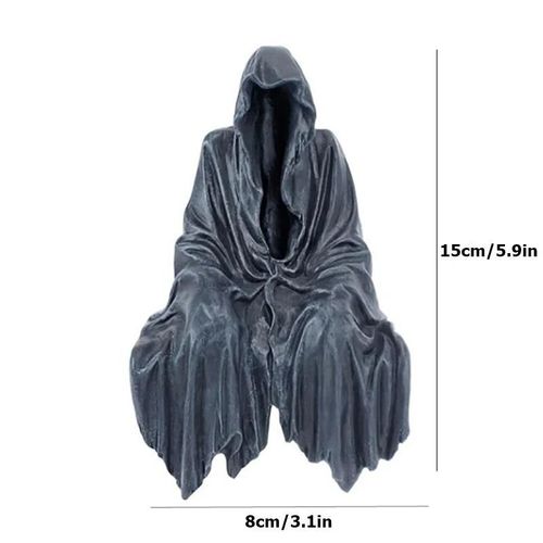 15x8cm - Robe Noire Seigneur Du Mystère Figurine Gothique Résine Statue Robe Noire Nightcrawler Artisanat Ornement Jardin Décoration De La Maison Garçons Cadeau
