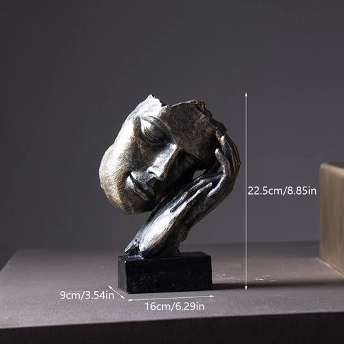 Figurine E - Statue Vintage Nordique En Résine, Sculpture Buste, Décoration De Maison, Étude, Salon, Meuble Tv, Décoration De Bureau, Accessoires Cadeaux