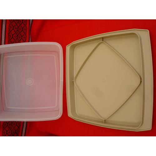 Plateau Tupperware, Grande Boîte À Fromage C 32 - Vintage - L. 29,5xl.27xh.8,5 Cm.