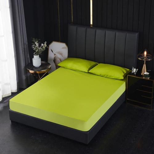 Vert Clair - 150x200x30 - Protège-Matelas Imperméable Pongé, Drap-Housse D'hôtel, Couverture De Lit De Couleur Pure Brossée, Drap Mouillant Imperméable Pour Bébé