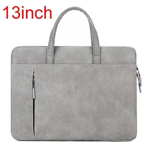 gris13.3 - Sac à main pour ordinateur portable, pochette pour ordinateur portable, porte documents pour Macbook Air Pro HP Huawei Asus Dell de 13 14 15 15.6 pouces