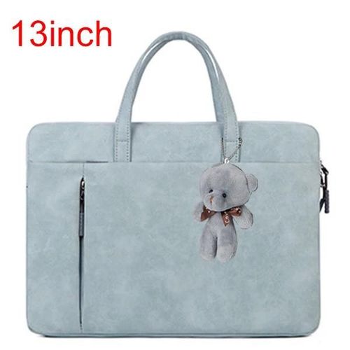 bleu13.3ours - Sac à main pour ordinateur portable, pochette pour ordinateur portable, porte documents pour Macbook Air Pro HP Huawei Asus Dell de 13 14 15 15.6 pouces