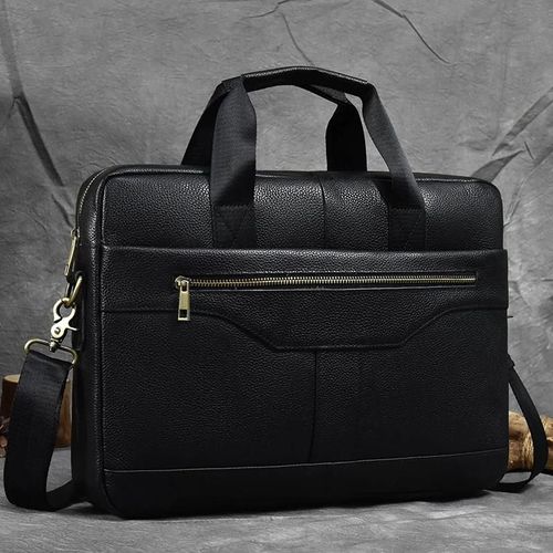 Conception 3 Noir - Sac à main de marque en cuir pour hommes, mallette de styliste, sacs'affaires pour IPad et ordinateur, tendance 2019