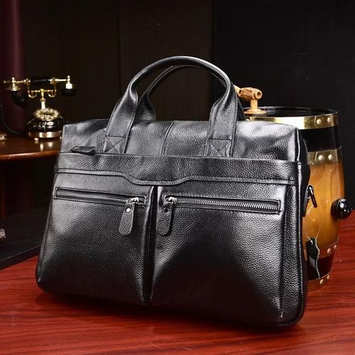 Design2 Noir - Sac à main de marque en cuir pour hommes, mallette de styliste, sacs'affaires pour IPad et ordinateur, tendance 2019