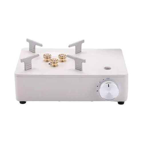 Réchaud à gaz portable pour camping en plein air,mini four à cassette,petit réchaud domestique,haute puissance de feu,cuisinière de pique-nique,cadeau - Type White