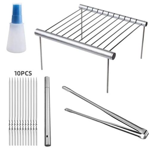 Fourchette de cuisson en plein air,solide,anti-d'effets,questionne,polyvalente,ponçage fin,anti-corrosion,ergonomique,durable,barbecue - Type Style E
