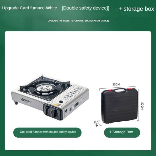 Mini réchaud à gaz portable ultra-mince pour l'extérieur,équipement de cuisine pour pique-nique,camping,canadisme,carte de voyage - Type White