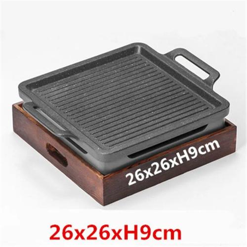 Barbecue portable sans fumée,four à charbon de bois coréen et japonais,cuisinière domestique,table de barbecue antiarina - Type 26x26xH9cm #C