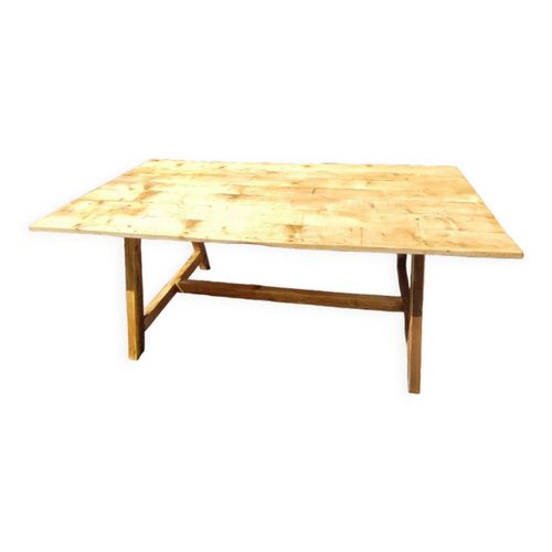 Table En Pin Massif 10 Personnes Bois