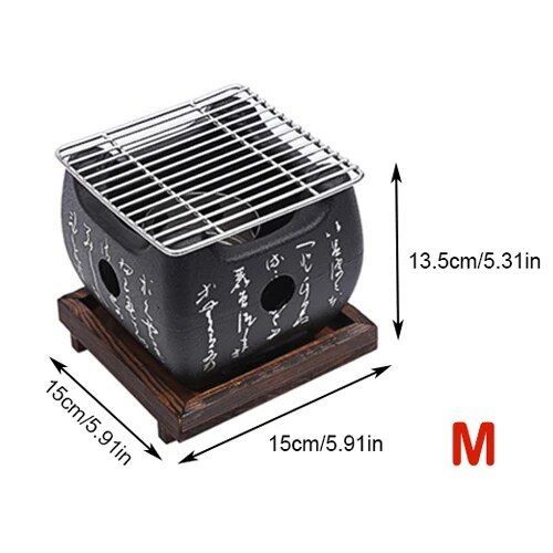 Barbecue japonais portable,charbon de bois,alliage,intérieur,extérieur,camping,outil de pique-nique,poêle - Type BBQ Grill 02