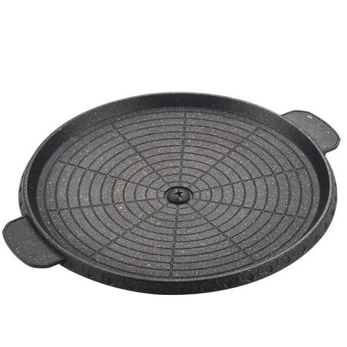 Poêle à griller en pierre Maifan coréenne,3 formes,32cm,antiarina,portable,ménage,barbecue extérieur,plaque,sans fumée,escalade en aluminium,chaud - Type Round A #B