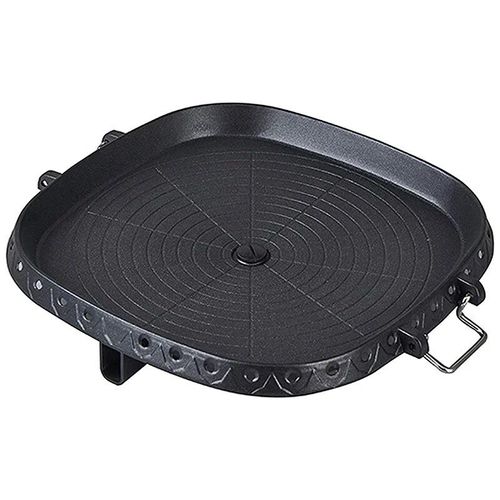 Poêle à griller en pierre Maifan coréenne,3 formes,32cm,antiarina,portable,ménage,barbecue extérieur,plaque,sans fumée,escalade en aluminium,chaud - Type Square B #A
