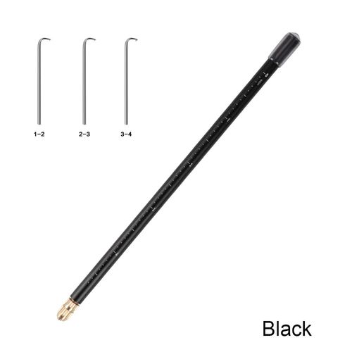 Aiguille De Ventilation Pour La Fabrication De Perruque Lace Frontal,Professionnelle,Dorée,Diy,Avec Poignée En Cuivre - Type Black Kedu